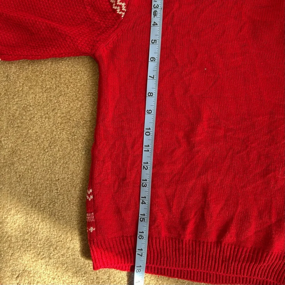 Disney by Next Vibrant Red Knit Mickey Mouse Kid's Sweater Size 6-7 - Picture 9 of 12